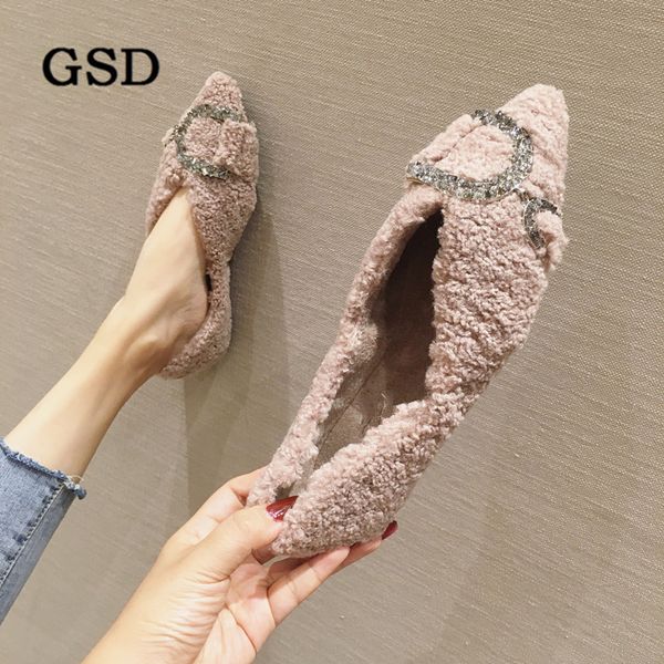 brand shoes woman pointed toe fashion lamb cashmere flats women crystal buckle plush warm loafers winter flat shoes, Black
brand shoes woman pointed toe fashion lamb cashmere flats women crystal buckle plush warm loafers winter flat shoes, Black