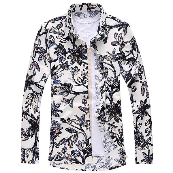 flower men shirts 2019 brand designer camisas casual long sleeve cotton slim fit floral shirt man 7xl chemise homme clothes, White;black
flower men shirts 2019 brand designer camisas casual long sleeve cotton slim fit floral shirt man 7xl chemise homme clothes, White;black