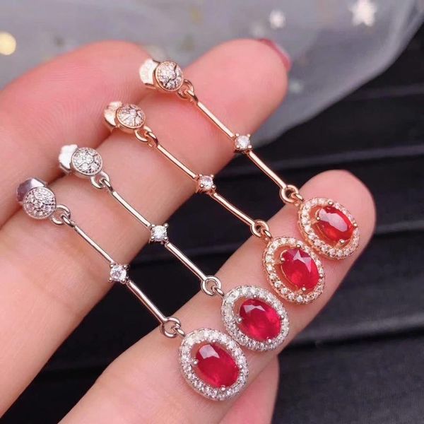 shilovem natural new burning pigeon blood ruby gemstone earrings for women 925 sterling silver gift wedding 4*6mm de0406888agh, Golden;silver
shilovem natural new burning pigeon blood ruby gemstone earrings for women 925 sterling silver gift wedding 4*6mm de0406888agh, Golden;silver