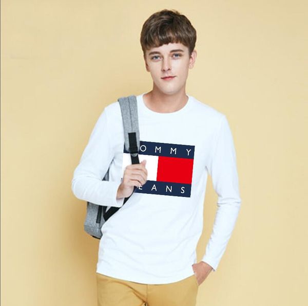 2019 men's long-sleeve t-shirt brand autumn high-quality cotton t shirt round neck slim body t shirt pure color casual street fashion, White;black
2019 men's long-sleeve t-shirt brand autumn high-quality cotton t shirt round neck slim body t shirt pure color casual street fashion, White;black