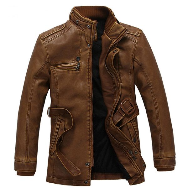 new winter leather jacket men fleece warm solid long jacket men casual moto biker with belt faux leather and coat 6xl, Black
new winter leather jacket men fleece warm solid long jacket men casual moto biker with belt faux leather and coat 6xl, Black