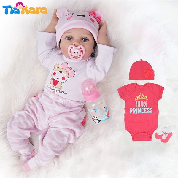 55cm reborn baby doll girl 2 outfits silicone vinyl newborn light pink and dark pink t200209
55cm reborn baby doll girl 2 outfits silicone vinyl newborn light pink and dark pink t200209