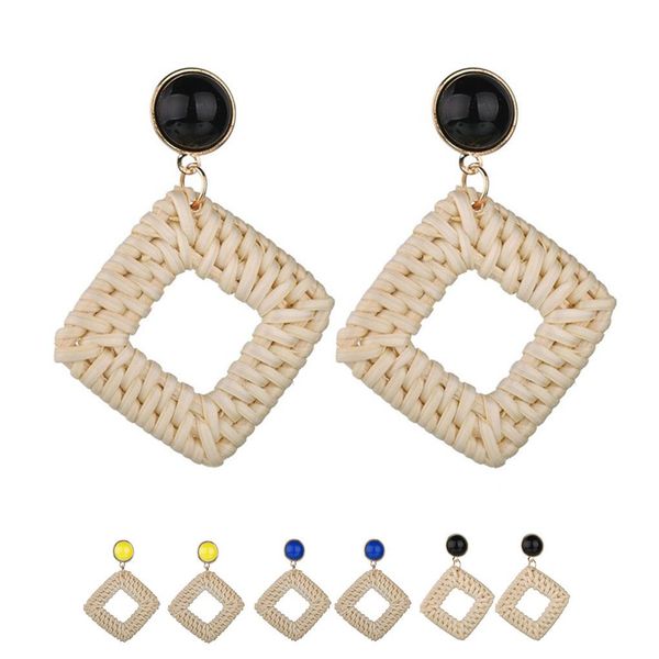 fashion 2019 rattan woven squared shaped women girl earrings geometric ear loop plated metal earrings retro jewerly, Silver
fashion 2019 rattan woven squared shaped women girl earrings geometric ear loop plated metal earrings retro jewerly, Silver