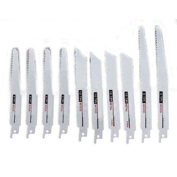 10 pcs high carbon steel reciprocating saw blades 6/8 inch 6/10/18 tpi blade high hardness blade, durable 2020 new arrival
10 pcs high carbon steel reciprocating saw blades 6/8 inch 6/10/18 tpi blade high hardness blade, durable 2020 new arrival
