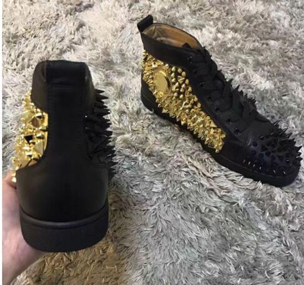 2019 new rivets genuine leather red bottom sneakers shoes mens spikes sneaker women studs leisure party dress wedding shoes c13, Black
2019 new rivets genuine leather red bottom sneakers shoes mens spikes sneaker women studs leisure party dress wedding shoes c13, Black