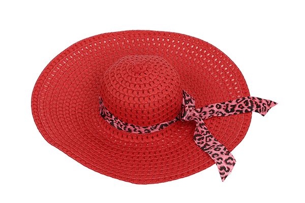 red summer exquisite leopard ribbon bowknot decorated openwork sun hat for women, Blue;gray
red summer exquisite leopard ribbon bowknot decorated openwork sun hat for women, Blue;gray