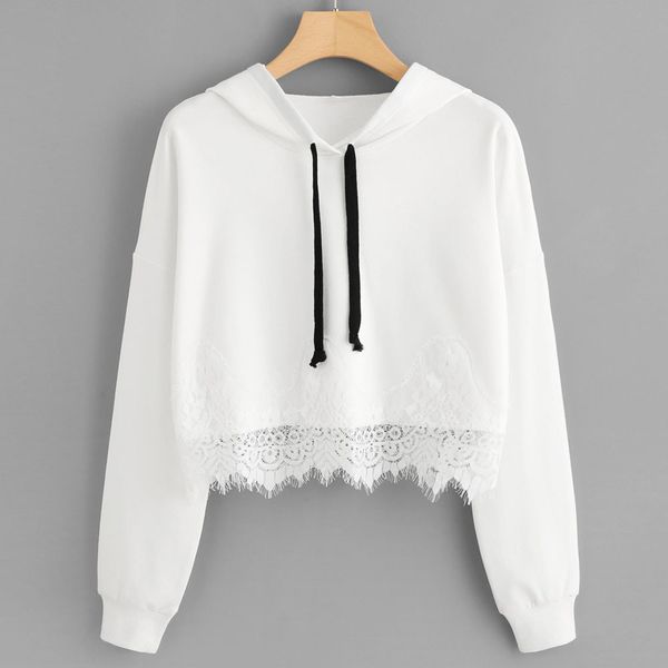 women sweatshirt hoodies lace long sleeve hooded autumn spring harajuku casual sweatshirt pullover jumper tracksuit moletom, Black
women sweatshirt hoodies lace long sleeve hooded autumn spring harajuku casual sweatshirt pullover jumper tracksuit moletom, Black