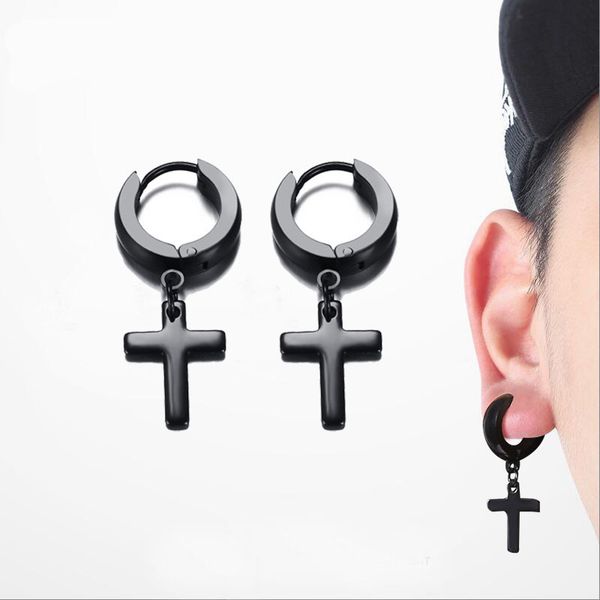 punk men ear stud circle round cross huggie earrings for men small crucifix cuff earings stainless steel hip hop male jewelry
punk men ear stud circle round cross huggie earrings for men small crucifix cuff earings stainless steel hip hop male jewelry