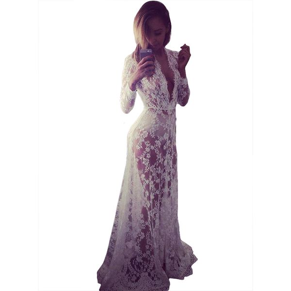 maxi dresses 2019 summer new fashion europe white deep v neck long sleeve lace dress tight tail perspective 6958, Black;pink
maxi dresses 2019 summer new fashion europe white deep v neck long sleeve lace dress tight tail perspective 6958, Black;pink