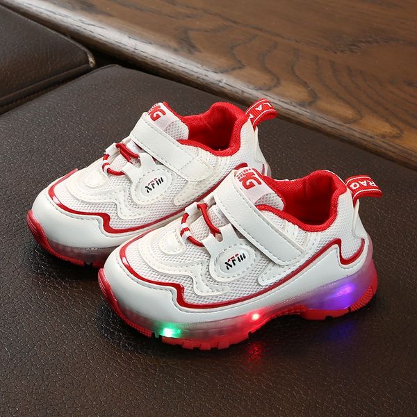red kids autumn winter fashion casual shoes children baby girls boys patchwork led light luminous sport running sneakers shoes, Black
red kids autumn winter fashion casual shoes children baby girls boys patchwork led light luminous sport running sneakers shoes, Black