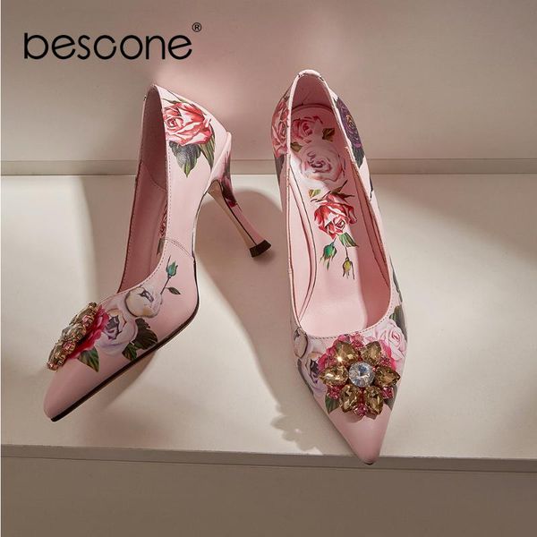 bescone sweet women' s pumps flower print crystal decoration fashion slip-on super high thin heels shoes pointed toe pumps bo563, Black
bescone sweet women' s pumps flower print crystal decoration fashion slip-on super high thin heels shoes pointed toe pumps bo563, Black