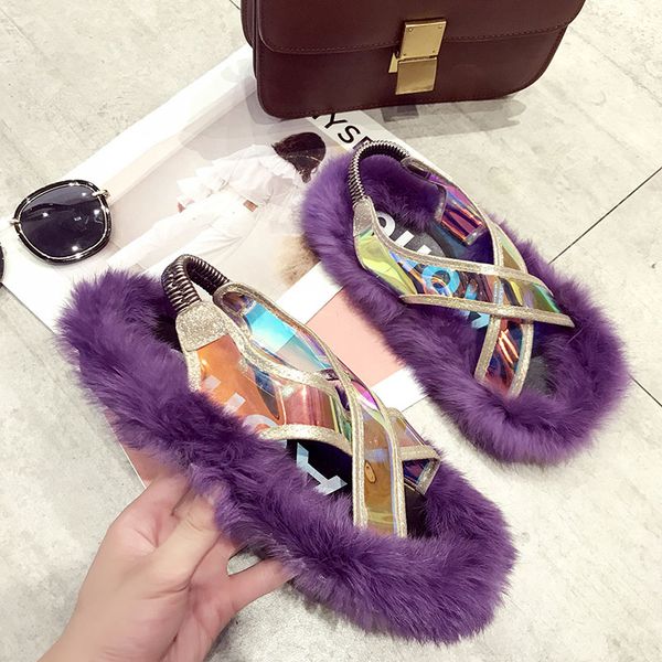 lady summer shoes woman fur sandals women sandalias chaussures femme ete 2020 transparent flat women shoes, Black
lady summer shoes woman fur sandals women sandalias chaussures femme ete 2020 transparent flat women shoes, Black