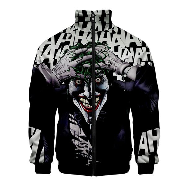 2019 movie joker 3d pinted style stand zipper sweatshirt casual cool hoodies fashion high street autumn and winter sweatshirt, Black;brown
2019 movie joker 3d pinted style stand zipper sweatshirt casual cool hoodies fashion high street autumn and winter sweatshirt, Black;brown