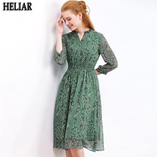 heliar chiffon womens dresses for autumn 2019 green flower pattern draped leaf print chiffon dress casual knee pleat waist dress, Black;gray
heliar chiffon womens dresses for autumn 2019 green flower pattern draped leaf print chiffon dress casual knee pleat waist dress, Black;gray