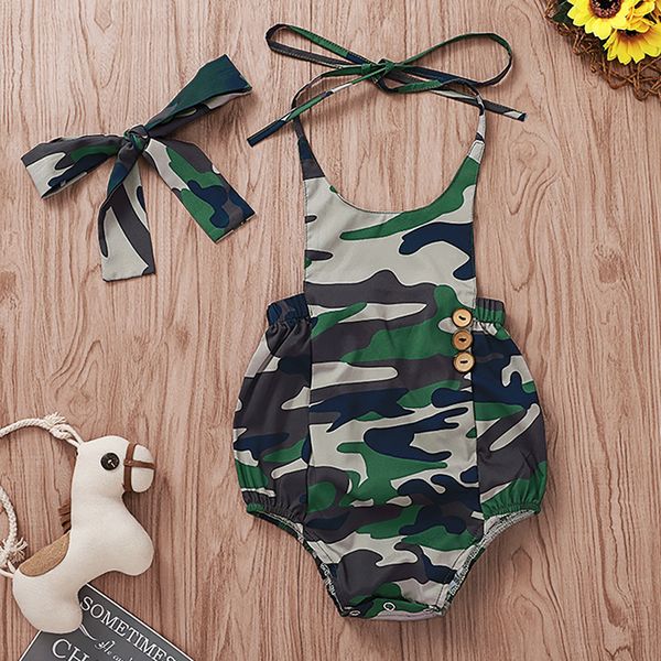 baby girl camouflage rompers boy printing hanging collar romper with headband baby infant girl leisure clothes summer romper clothes, Blue
baby girl camouflage rompers boy printing hanging collar romper with headband baby infant girl leisure clothes summer romper clothes, Blue