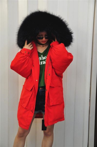 2018 fat mm casual loose and plus-sized peach skin mid-length down jacket jurchen raccoon large fur collar, Black;white
2018 fat mm casual loose and plus-sized peach skin mid-length down jacket jurchen raccoon large fur collar, Black;white