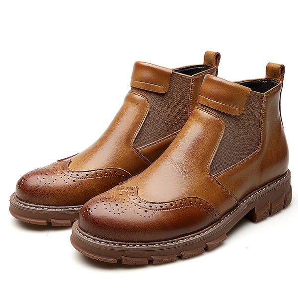 new men boots winter ankle boots genuine leather slip-on man desert boots plush fur warm men martins shoes, Black
new men boots winter ankle boots genuine leather slip-on man desert boots plush fur warm men martins shoes, Black