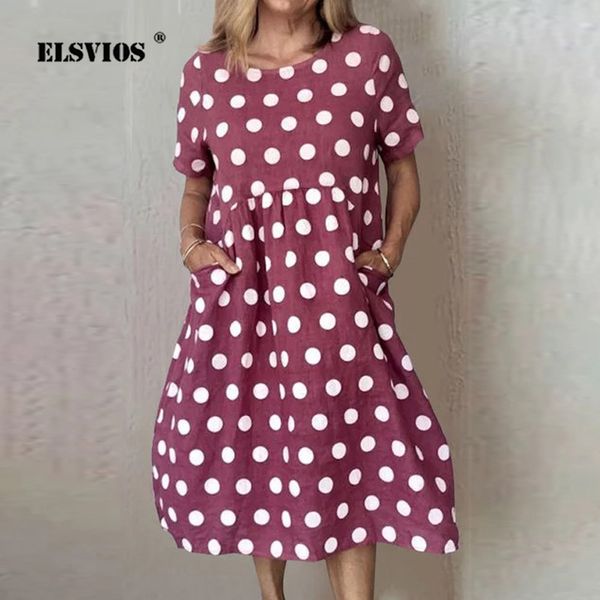 women 2020 summer vintage polka dot print cotton linen dress elegant o-neck short sleeve pocket casual dresses plus size vestido, Black;gray
women 2020 summer vintage polka dot print cotton linen dress elegant o-neck short sleeve pocket casual dresses plus size vestido, Black;gray