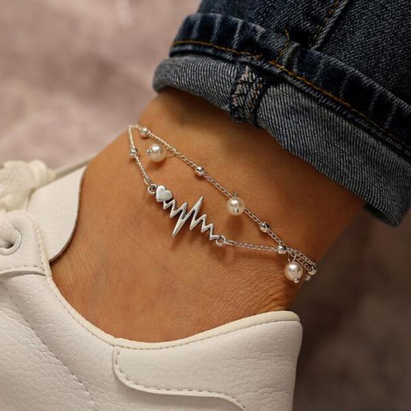 silver color anklets bracelet for women female simulation pearl beads anklet leg chain bohemian heart wave ankle foot jewelry, Red;blue
silver color anklets bracelet for women female simulation pearl beads anklet leg chain bohemian heart wave ankle foot jewelry, Red;blue