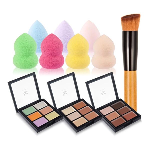 3pcs/set brand makeup set 6 colors concealer palette foundation sponge puff makeup brushes face contour cosmetic make up tools
3pcs/set brand makeup set 6 colors concealer palette foundation sponge puff makeup brushes face contour cosmetic make up tools