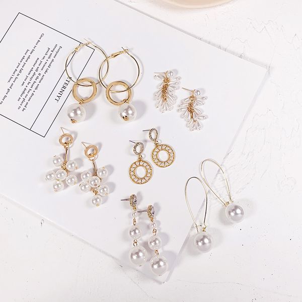 2019 fashion tassel dangle drop big acrylic pearl long earrings for women's korean bohemian boho hanging jewelry earings female, Silver
2019 fashion tassel dangle drop big acrylic pearl long earrings for women's korean bohemian boho hanging jewelry earings female, Silver
