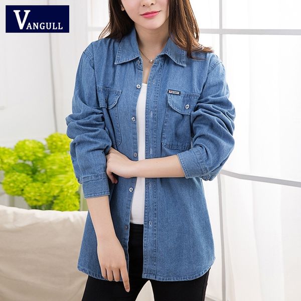 vangull plus size 4xl women denim jackets 2019 new autumn solid bf style shirts pockets autumn female slim thin long jean coats, Black;brown
vangull plus size 4xl women denim jackets 2019 new autumn solid bf style shirts pockets autumn female slim thin long jean coats, Black;brown