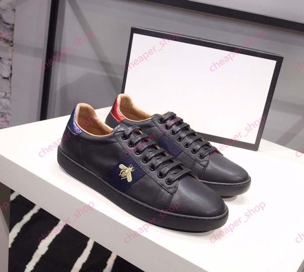 2019 men women casual shoes fashion luxury brands designer sneakers lace-up casual shoes with genuine leather bee embroidered, Black
2019 men women casual shoes fashion luxury brands designer sneakers lace-up casual shoes with genuine leather bee embroidered, Black