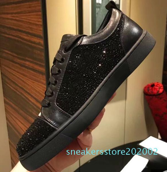 new 2019 designer sneakers red bottom shoe low cut suede spike shoes for men and women shoes party wedding crystal leather sneakers d07 s02, Black
new 2019 designer sneakers red bottom shoe low cut suede spike shoes for men and women shoes party wedding crystal leather sneakers d07 s02, Black
