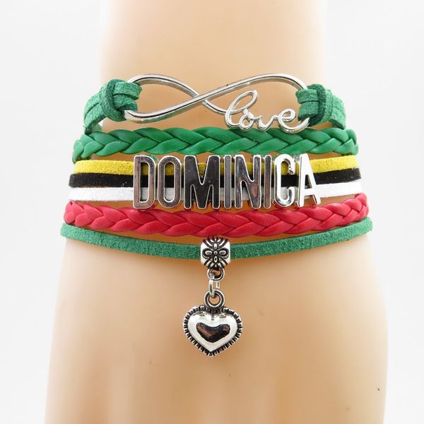 infinity love dominica bracelet country dominica flag bracelet heart charm leather wrap bracelet & bangle for woman and man, Golden;silver
infinity love dominica bracelet country dominica flag bracelet heart charm leather wrap bracelet & bangle for woman and man, Golden;silver