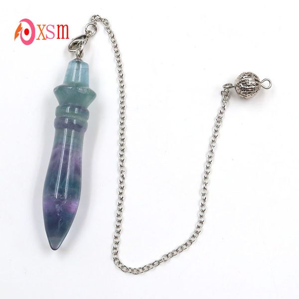 xsm scepter pendant new stylish natural fluorite energy crystal reiki pendulum dowsing hypnosis healing amulet jewelry 1 pc, Silver
xsm scepter pendant new stylish natural fluorite energy crystal reiki pendulum dowsing hypnosis healing amulet jewelry 1 pc, Silver
