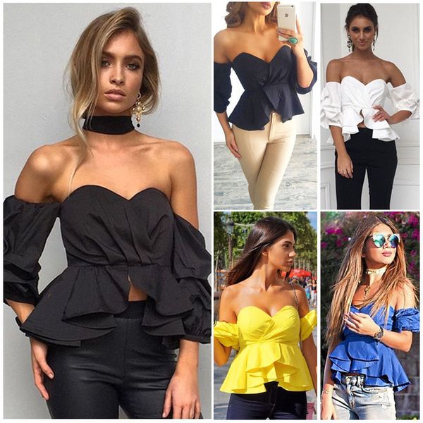 fashion women off-shoulder crop summer loose shirts t-shirt casual clubwear, White
fashion women off-shoulder crop summer loose shirts t-shirt casual clubwear, White