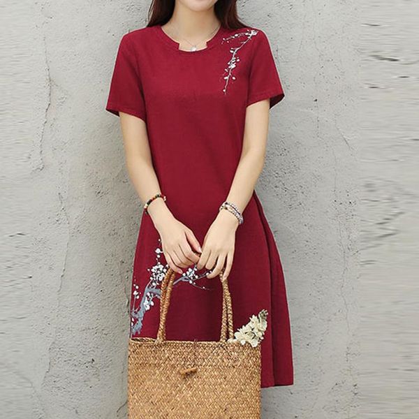 2020 women midi party dresses plum summer print beach dress retro short sleeve dress vestidos plus size
2020 women midi party dresses plum summer print beach dress retro short sleeve dress vestidos plus size
