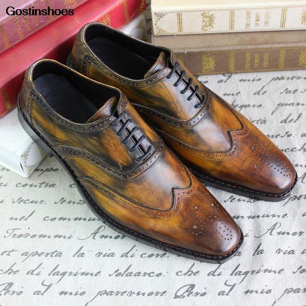 dress shoes handmade retro square toe carved goodyear cattle custom-made custom men leather, Black
dress shoes handmade retro square toe carved goodyear cattle custom-made custom men leather, Black