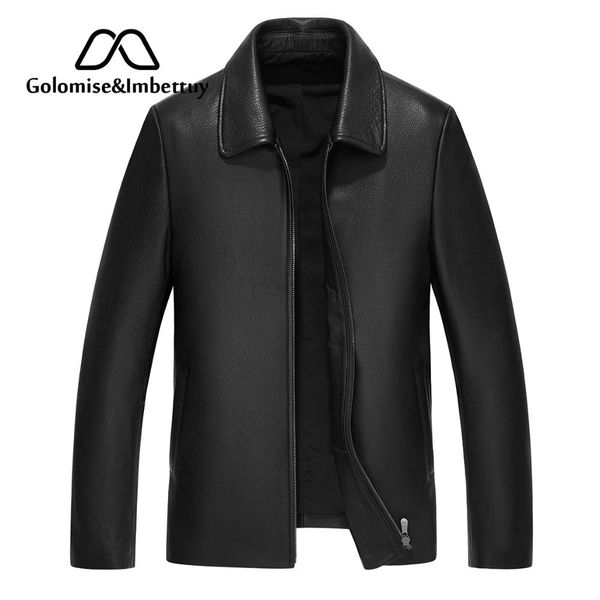 golomise&imbettuy fashion men real&genuine cow leather jacket/coat overcoat, Black
golomise&imbettuy fashion men real&genuine cow leather jacket/coat overcoat, Black