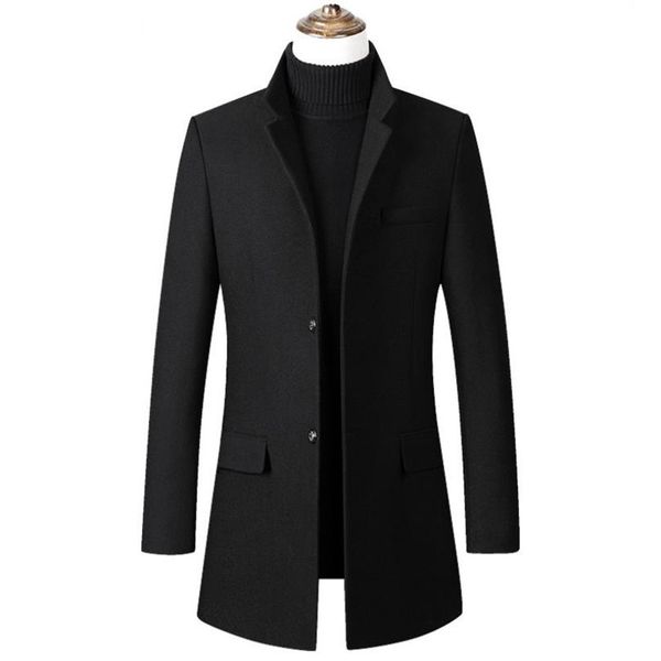 new men's jacket business casual solid color wool jacket stand collar windbreaker slim men's coat m-4xl, Black
new men's jacket business casual solid color wool jacket stand collar windbreaker slim men's coat m-4xl, Black
