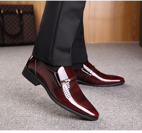 rommedalnew fashion pointed toe openwork breathable loafers refreshing comfortable leather men shoes business formal shoes men, Black
rommedalnew fashion pointed toe openwork breathable loafers refreshing comfortable leather men shoes business formal shoes men, Black