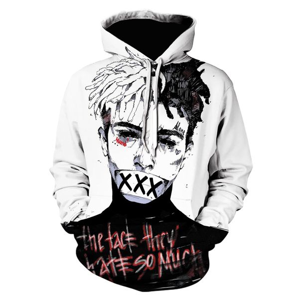 2020 love cool rapper xxxtentacion мужчины женщины уличная одежда хип хоп lil peep hoodie толстовка цифровая печать памятные толстовки, Black
2020 love cool rapper xxxtentacion мужчины женщины уличная одежда хип хоп lil peep hoodie толстовка цифровая печать памятные толстовки, Black