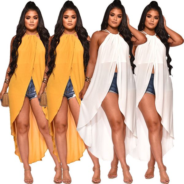 spaghetti strap chiffon shirts women white off the shoulder backless loose summer yellow front short back long blouse n19.7-2117
spaghetti strap chiffon shirts women white off the shoulder backless loose summer yellow front short back long blouse n19.7-2117