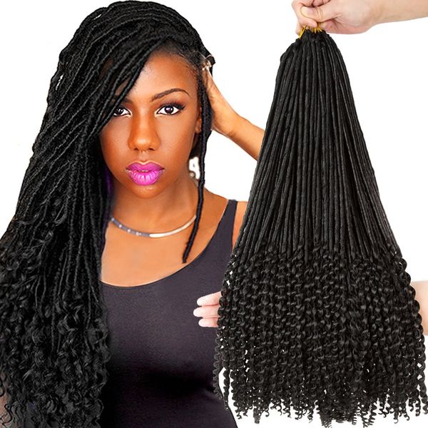 20 '' богиня faux locs вязание крючком косичек вьющиеся концы волнистые синтетические наращивание волос дреды kanekalon плетение волос предв, Black
20 '' богиня faux locs вязание крючком косичек вьющиеся концы волнистые синтетические наращивание волос дреды kanekalon плетение волос предв, Black