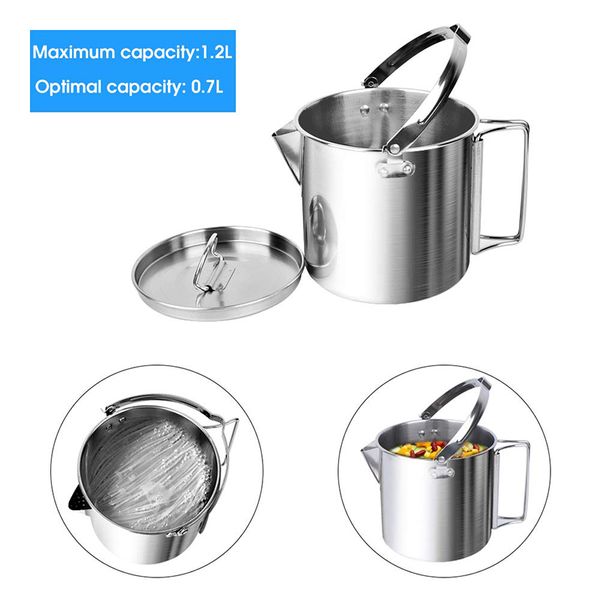 outdoor stainless steel kettle travel cup portable stainless steel hiking two-handle metal coffee cup camping water hanging pot
outdoor stainless steel kettle travel cup portable stainless steel hiking two-handle metal coffee cup camping water hanging pot