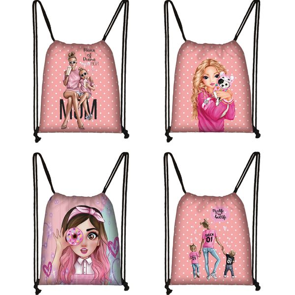 pretty girls / super mom pattern drawstring bag fashion girls canvas softback backpack women travel bag female storage
pretty girls / super mom pattern drawstring bag fashion girls canvas softback backpack women travel bag female storage