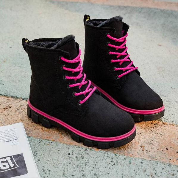 2018 new classic women winter boots suede ankle snow boots female warm fur plush insole botas mujer lace-up 35-40, Black 
2018 new classic women winter boots suede ankle snow boots female warm fur plush insole botas mujer lace-up 35-40, Black