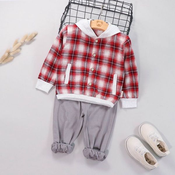 fashion autumn baby boys clothes casual long sleeve plaid hoodie jacket coat +pants trouser 2pcs costume set, White
fashion autumn baby boys clothes casual long sleeve plaid hoodie jacket coat +pants trouser 2pcs costume set, White