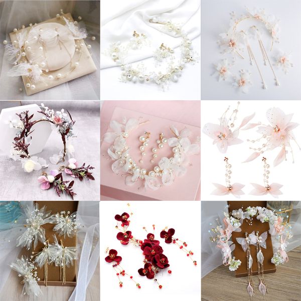 korean women headbands and earrings set wedding bride tiaras crowns bridal flower headdress hair accessories pearl diadem crown, Golden;white
korean women headbands and earrings set wedding bride tiaras crowns bridal flower headdress hair accessories pearl diadem crown, Golden;white