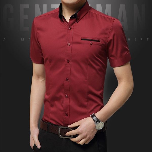 2020 summer office work men short sleeve solid color shirts groomsman slim fit wedding business shirt plus size 5xl camisas, White;black
2020 summer office work men short sleeve solid color shirts groomsman slim fit wedding business shirt plus size 5xl camisas, White;black