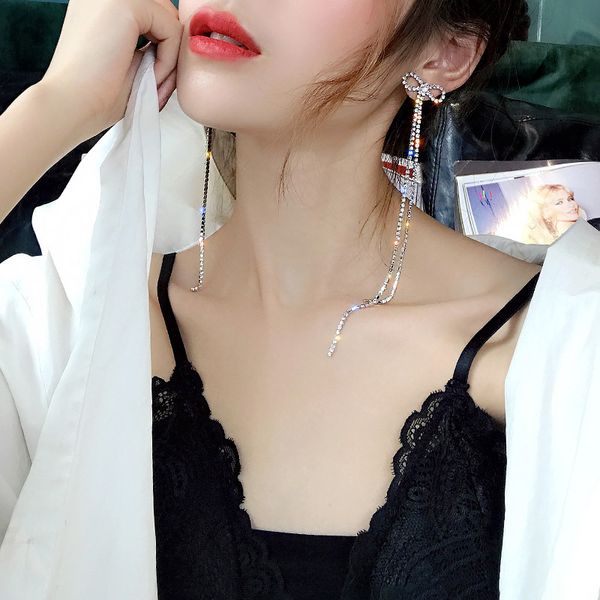 queen temperament long chain tassel earrings female bow earrings korea long paragraph exaggerated net red, Golden;silver
queen temperament long chain tassel earrings female bow earrings korea long paragraph exaggerated net red, Golden;silver