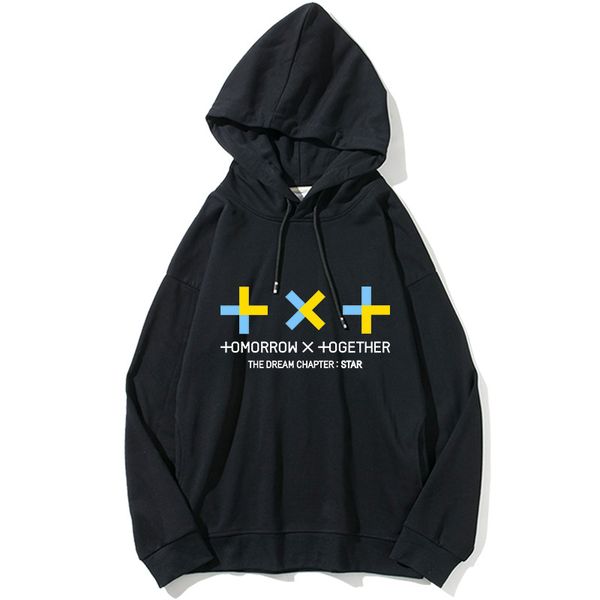txt combination the dream chapter star related products should aid the clothes celebrity style hoodie loose shoulder, Black
txt combination the dream chapter star related products should aid the clothes celebrity style hoodie loose shoulder, Black
