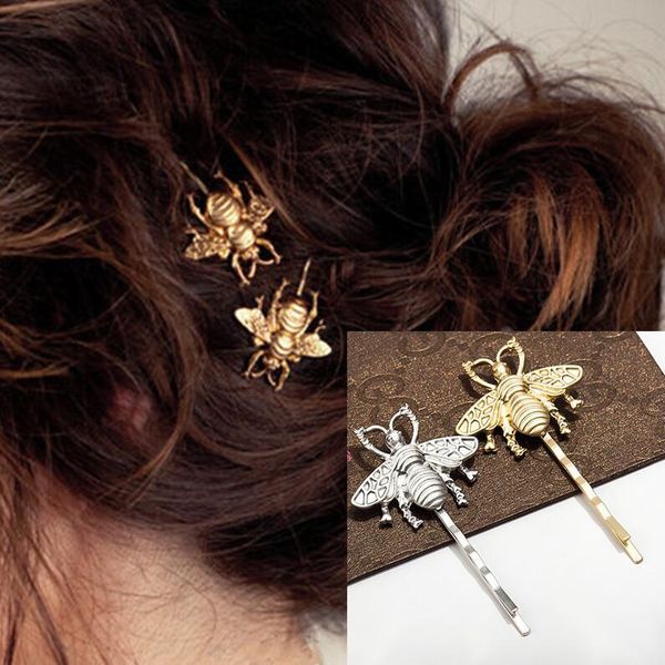 retro new female hairpin european and american fashion temperament street sexquisite matte small bee side clip wholesale, Golden;silver
retro new female hairpin european and american fashion temperament street sexquisite matte small bee side clip wholesale, Golden;silver
