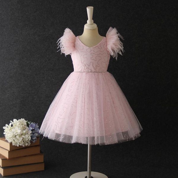 19020 feather sequins princess baby girl dress 2020 new spring party wedding kid dress for girl wholesale children child clothes, Red;yellow
19020 feather sequins princess baby girl dress 2020 new spring party wedding kid dress for girl wholesale children child clothes, Red;yellow
