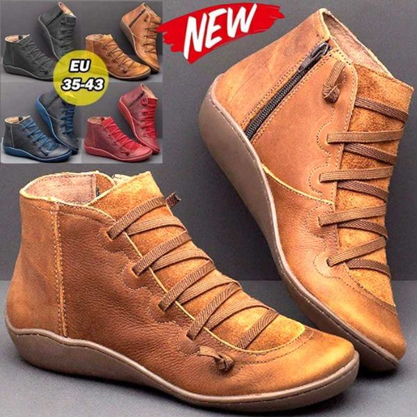 women's pu leather ankle boots women autumn winter cross strappy vintage women punk boots flat ladies shoes woman botas mujer, Black
women's pu leather ankle boots women autumn winter cross strappy vintage women punk boots flat ladies shoes woman botas mujer, Black